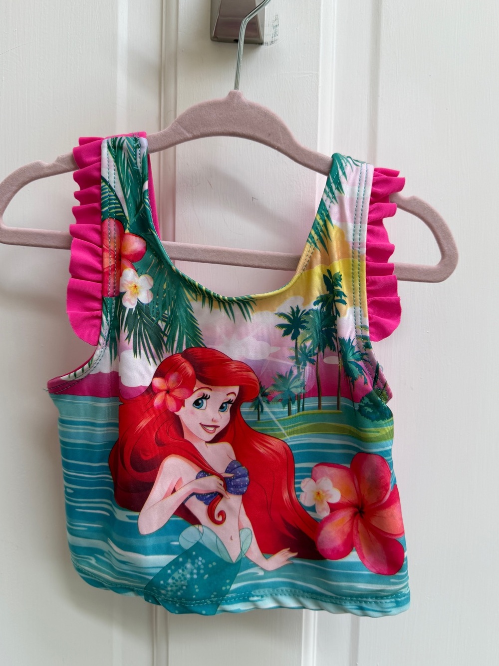 NWOT Disney Princess Ariel Little Mermaid Tank Top Bathing Suit Swim Bikini